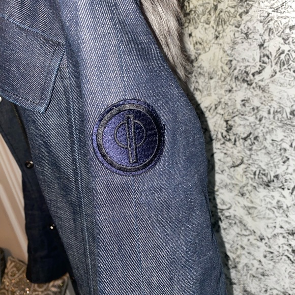 Pologeorgis Parka Blue Coat warm and stylish 
With Hood and fox fur  EUC US4 - Picture 9 of 14